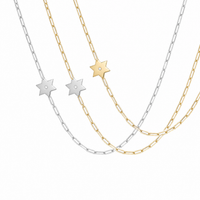 Dani Star of David Diamond Paperclip Necklace