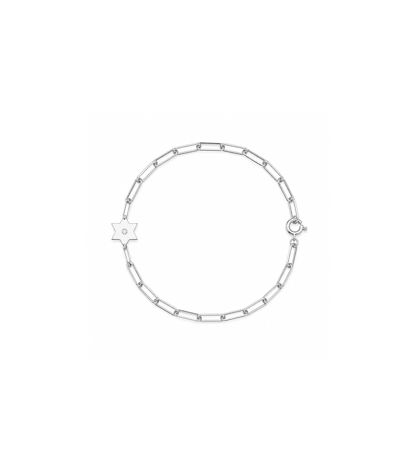 Dani Star of David Diamond Paperclip Bracelet | Anklet