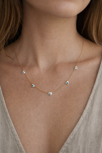 Joyce Hearts Evil Eye necklace