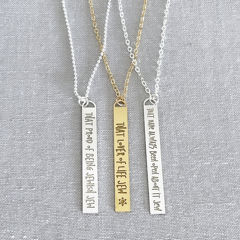 That You Define Who You Are Jew Necklace