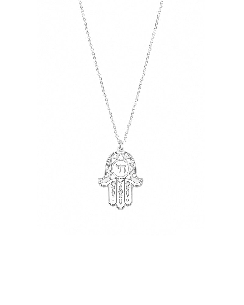 Fortuna Chai Hamsa Necklace
