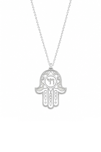 Fortuna Chai Hamsa Necklace