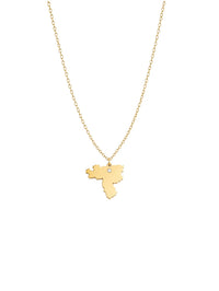 Venezuela Diamond Map Charm Necklace