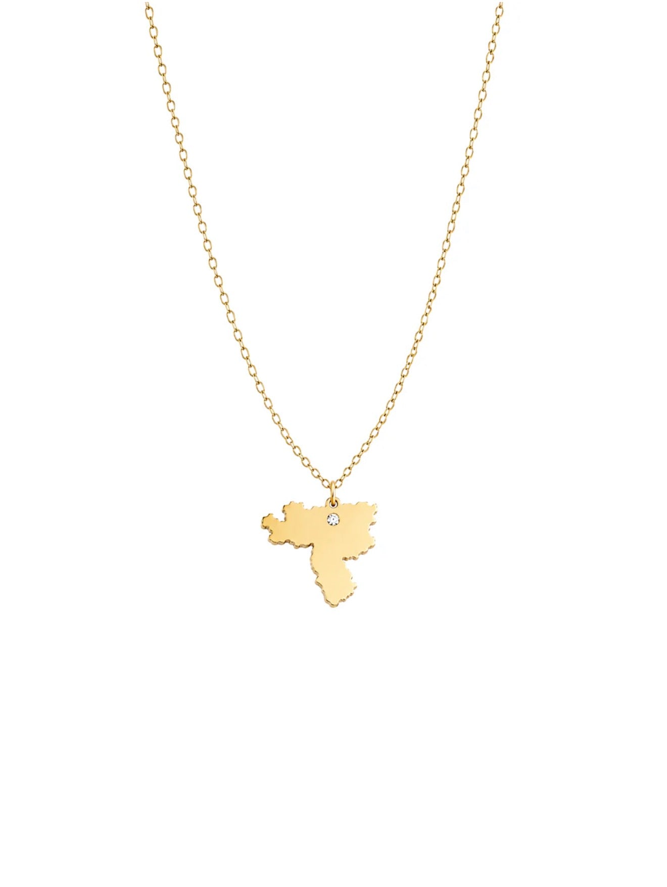 Venezuela Diamond Map Charm Necklace