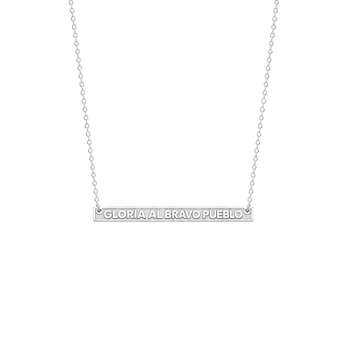 Gloria al Bravo Pueblo Plate Necklace