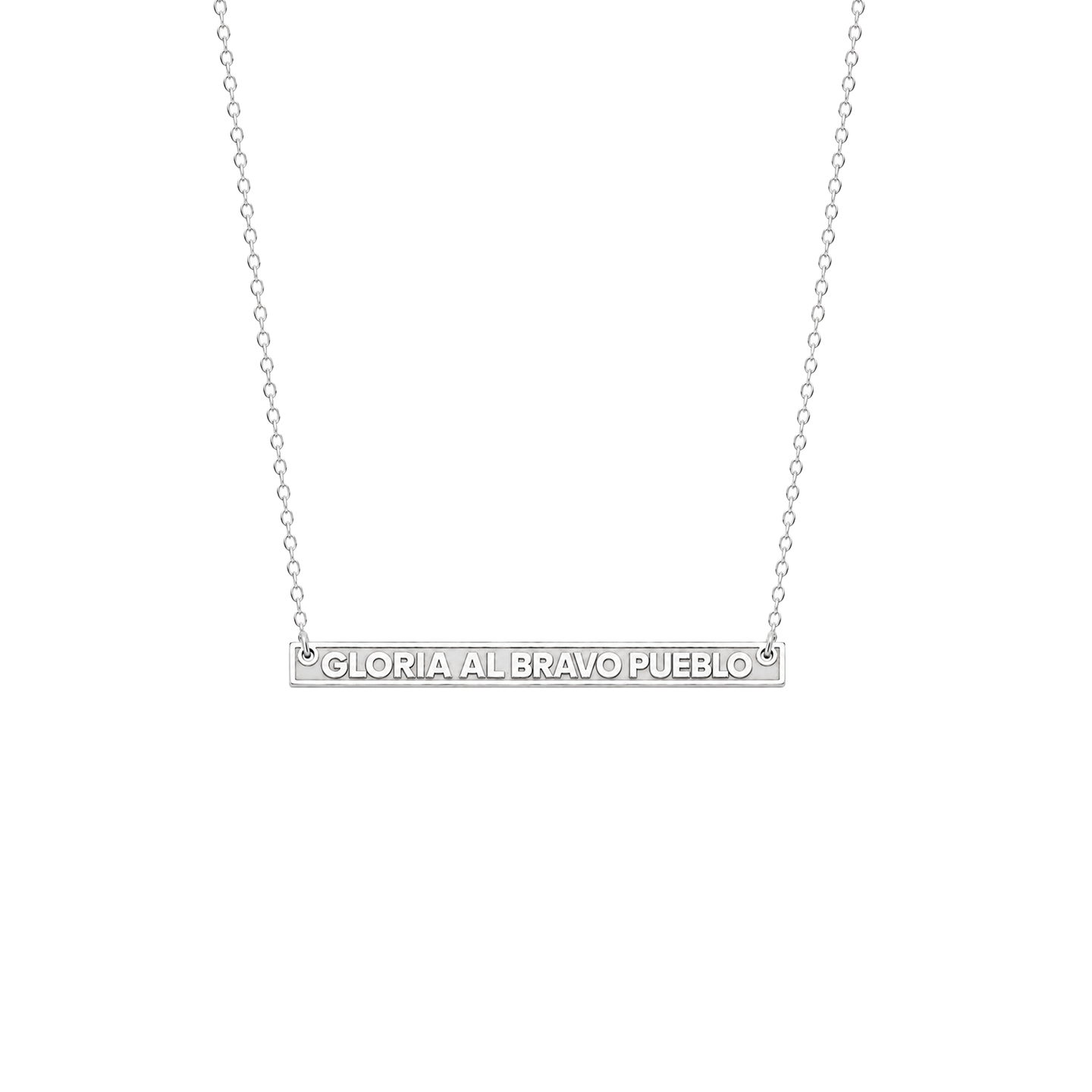 Gloria al Bravo Pueblo Plate Necklace