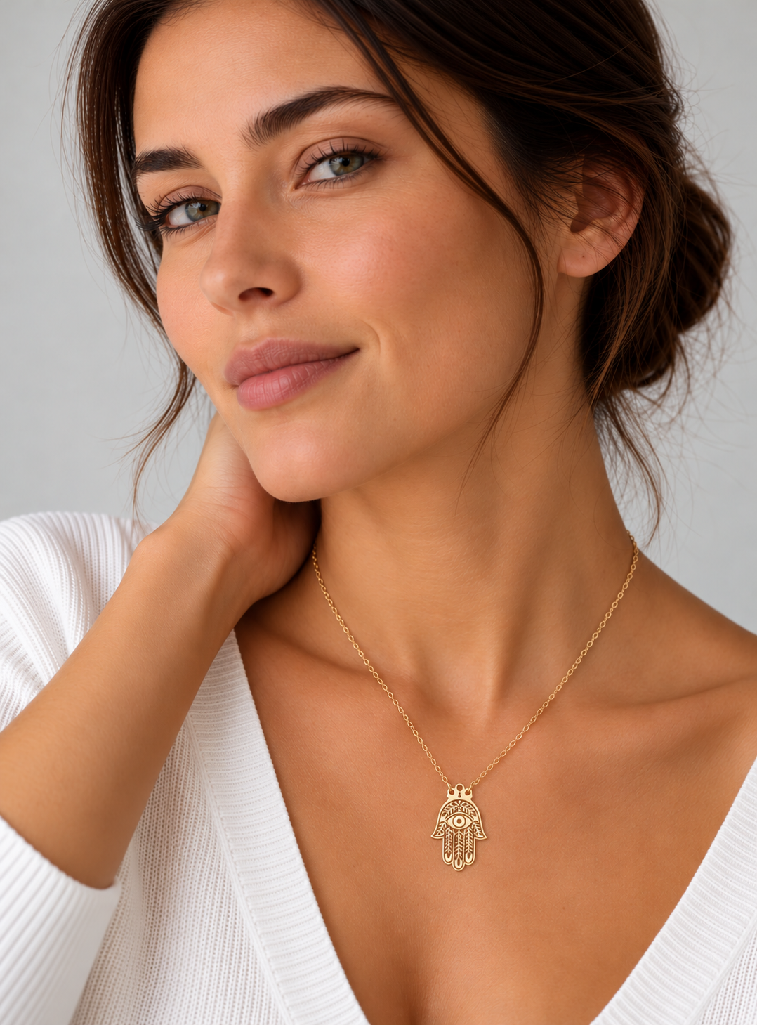 Lily Hamsa Necklace