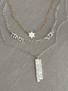 Hebrew Name Paperclip  Necklace