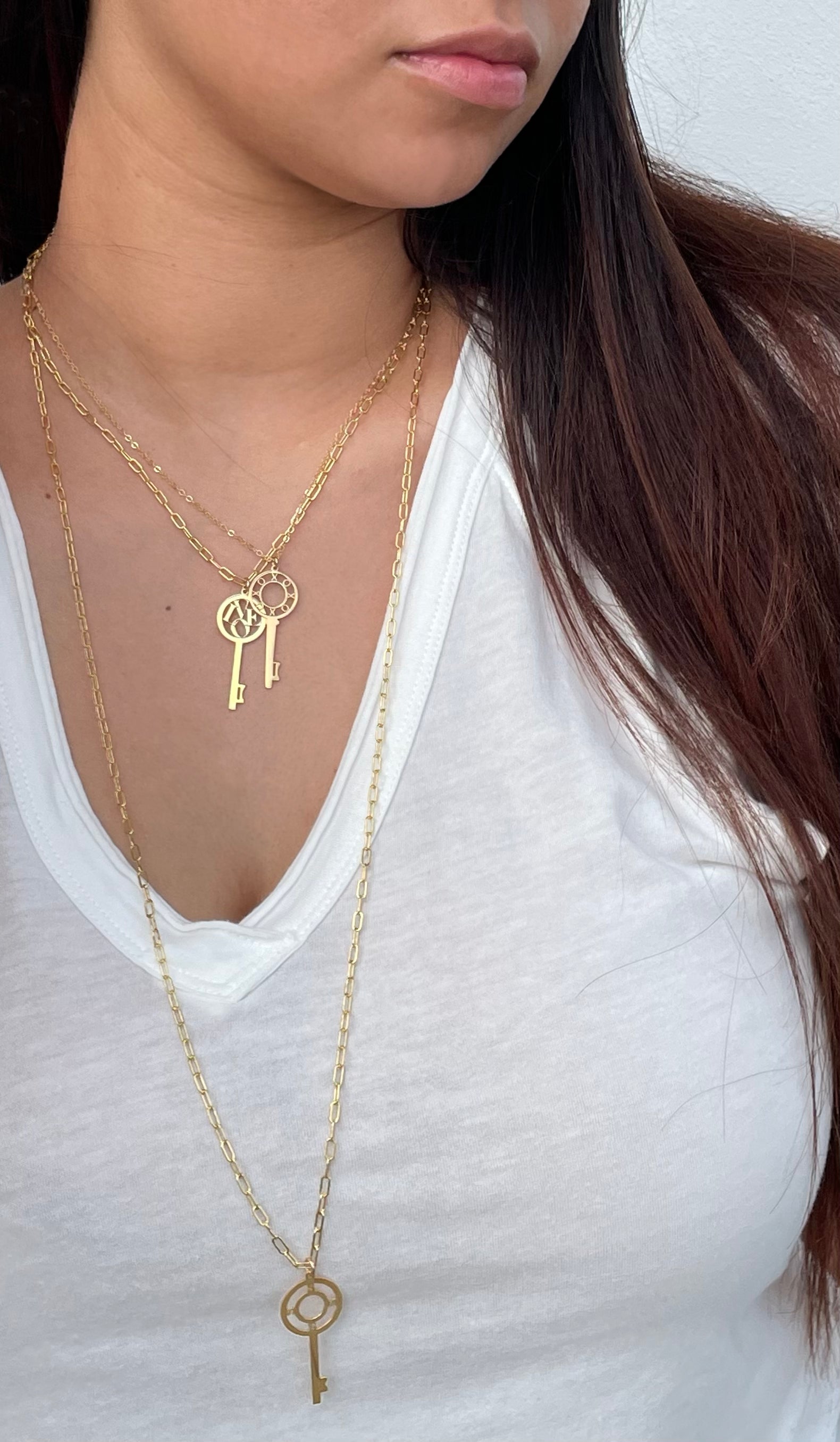 XO Atlas Key Necklace – Miriam Merenfeld Jewelry
