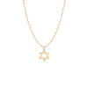 Jordan Star of David Paperclip Necklace