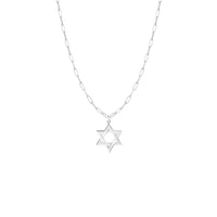Jordan Star of David Paperclip Necklace