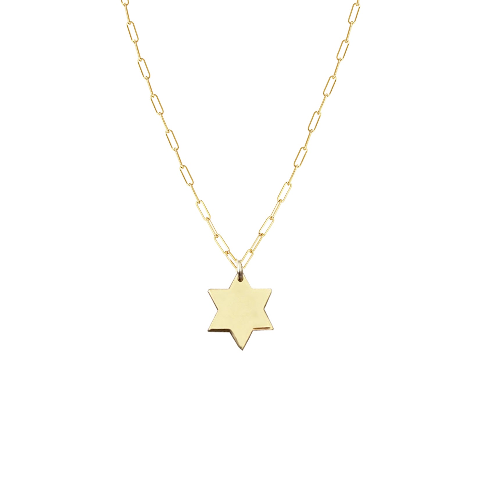 Liz Star of David Paperclip Necklace – Miriam Merenfeld Jewelry