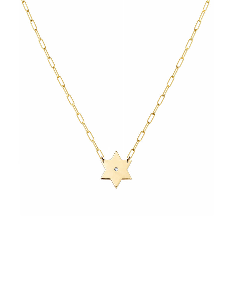 Lizzy Star of David Paperclip Necklace