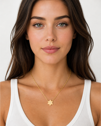 Lizzy Star of David Paperclip Necklace
