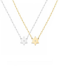 Lizzy Star of David Paperclip Necklace
