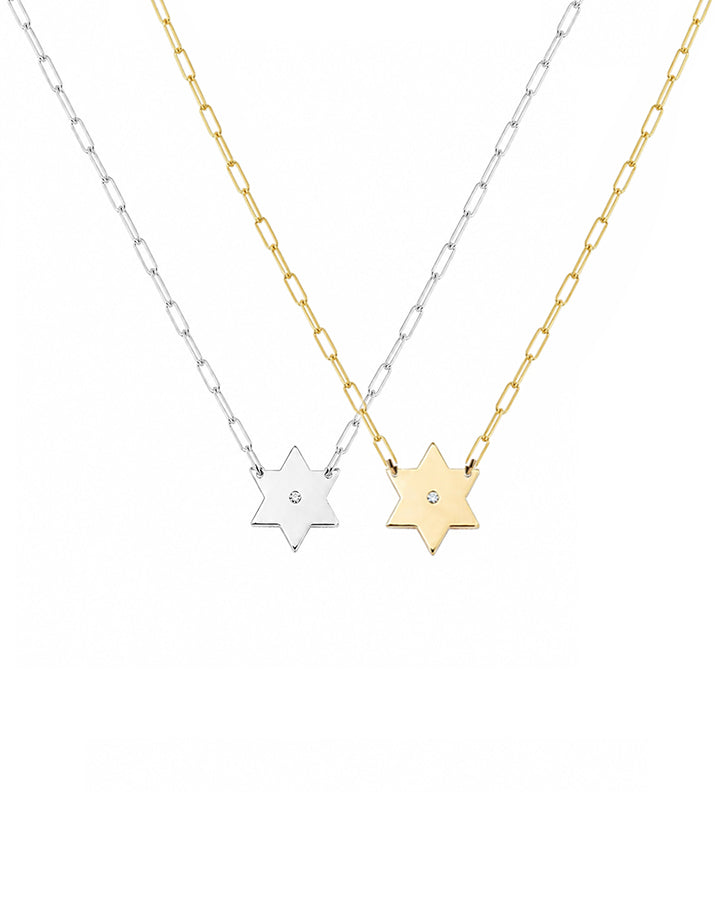 Lizzy Star of David Paperclip Necklace
