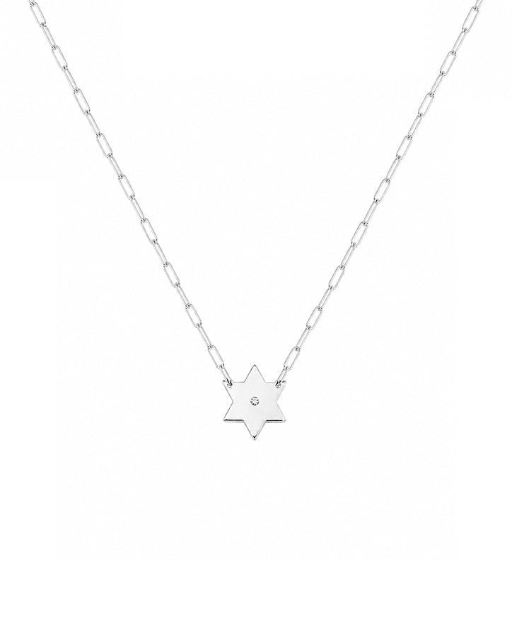 Lizzy Star of David Paperclip Necklace