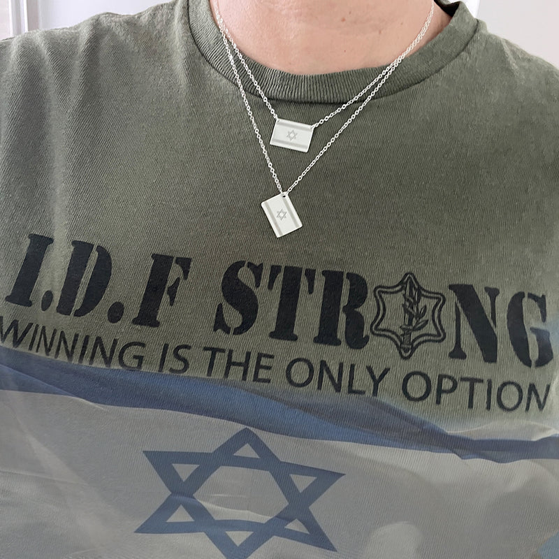 Israel Flag Necklace