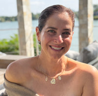 Mia Three Diamond Charm Necklace