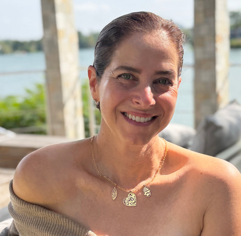 Mia Three Diamond Charm Necklace