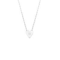 Mijal Diamond Heart Hebrew Initial Necklace