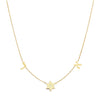 Taly Initials and Star of David Diamond Necklace