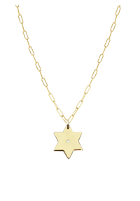 Liz Star of David Paperclip Necklace