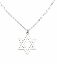 Or Movable Star of David Necklace