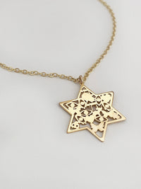 Mia Good Luck Star of David Necklace