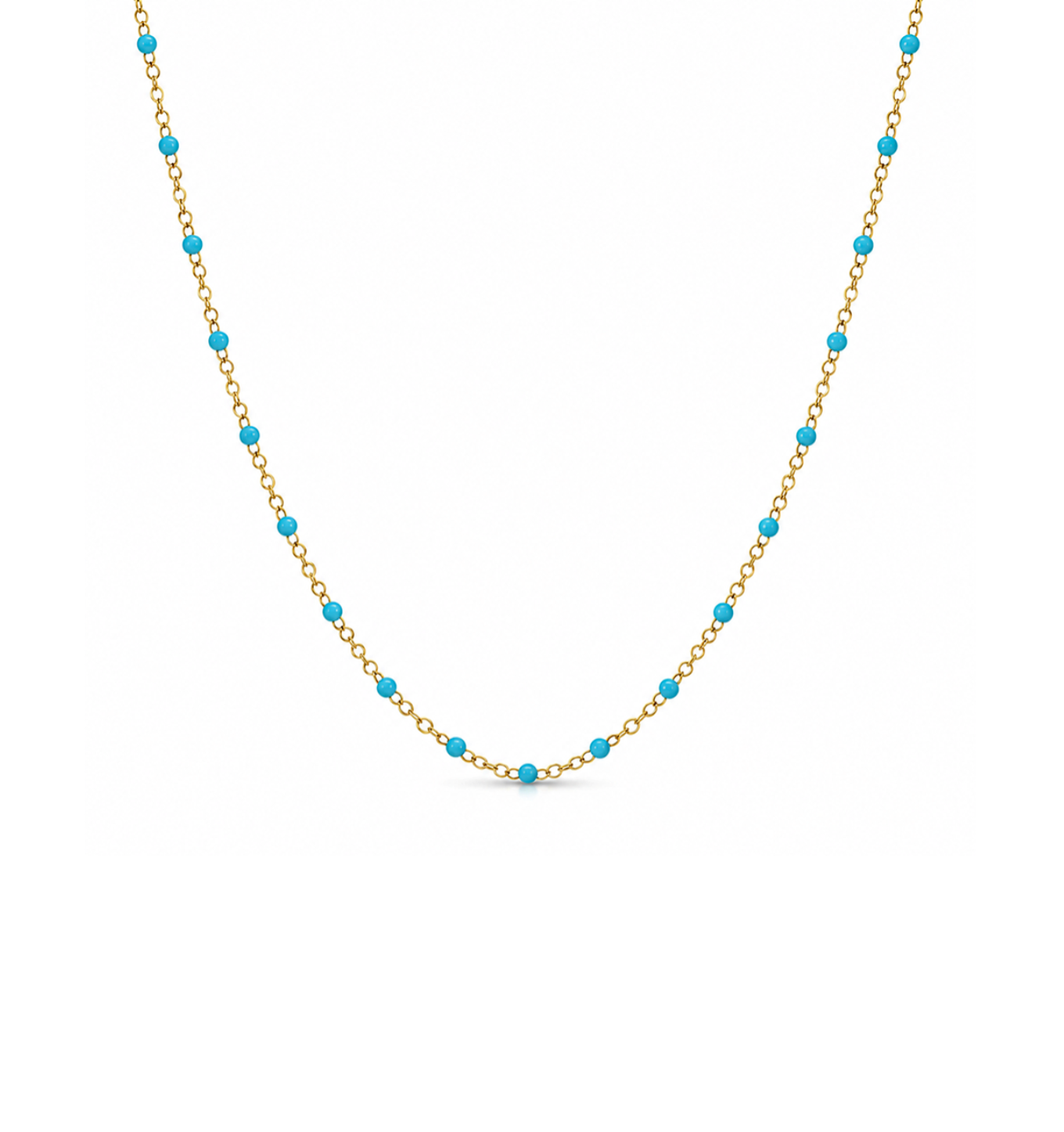 Mia Turquoise Enamel Beaded Chain