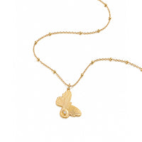 Sima Diamond Butterfly Medallion Necklace