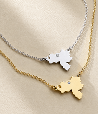 Venezuela Diamond Map Necklace