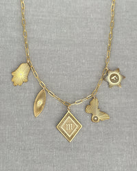 Vesta Five Charm Initial Necklace