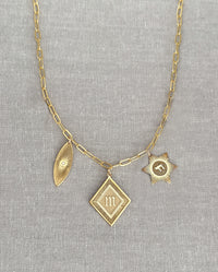 Vesta Three Diamond Charm Necklace II