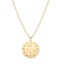 Zodiac Diamond Wheel Necklace