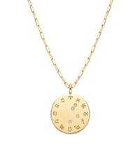 Zodiac Diamond Wheel Necklace