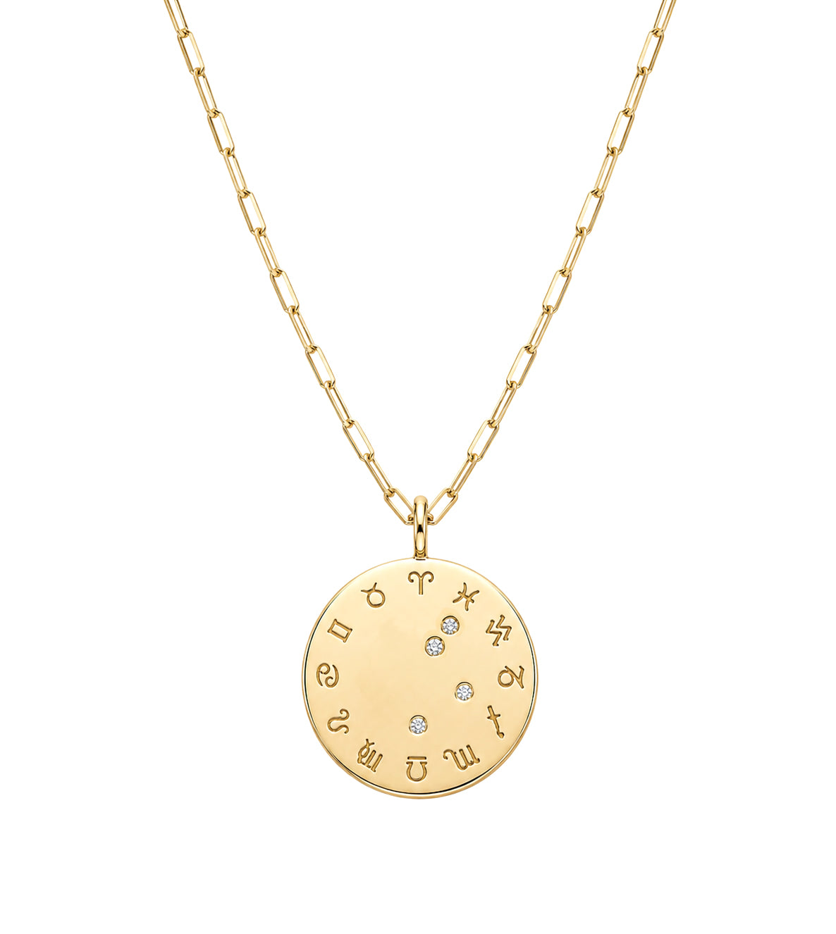 Zodiac Diamond Wheel Necklace