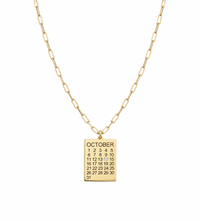 Calendar Paperclip Chain Necklace