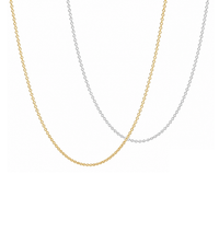 Classic Flat Oval Link Chain Sterling Silver or Gold Plated