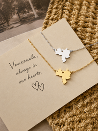 Venezuela Heart Map Necklace