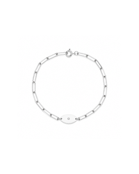 Dani Evil Eye Diamond Paperclip Bracelet | Anklet