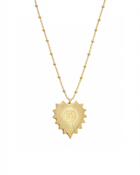 Vesta Initial Heart Medallion Necklace (Copy)