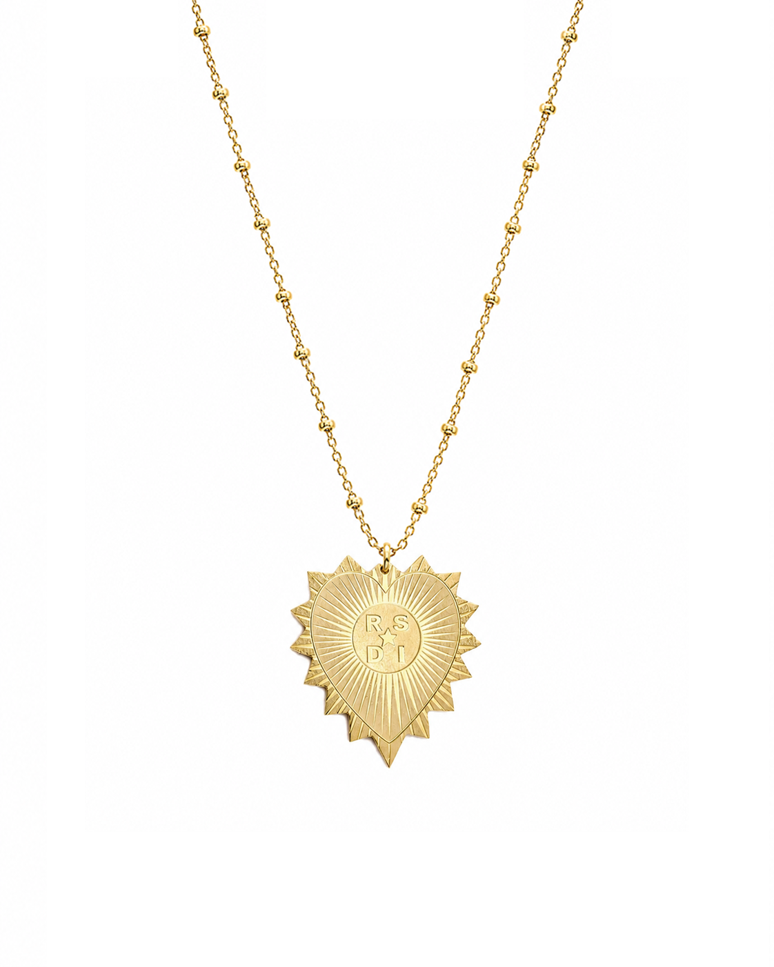 Vesta Initial Heart Medallion Necklace (Copy)