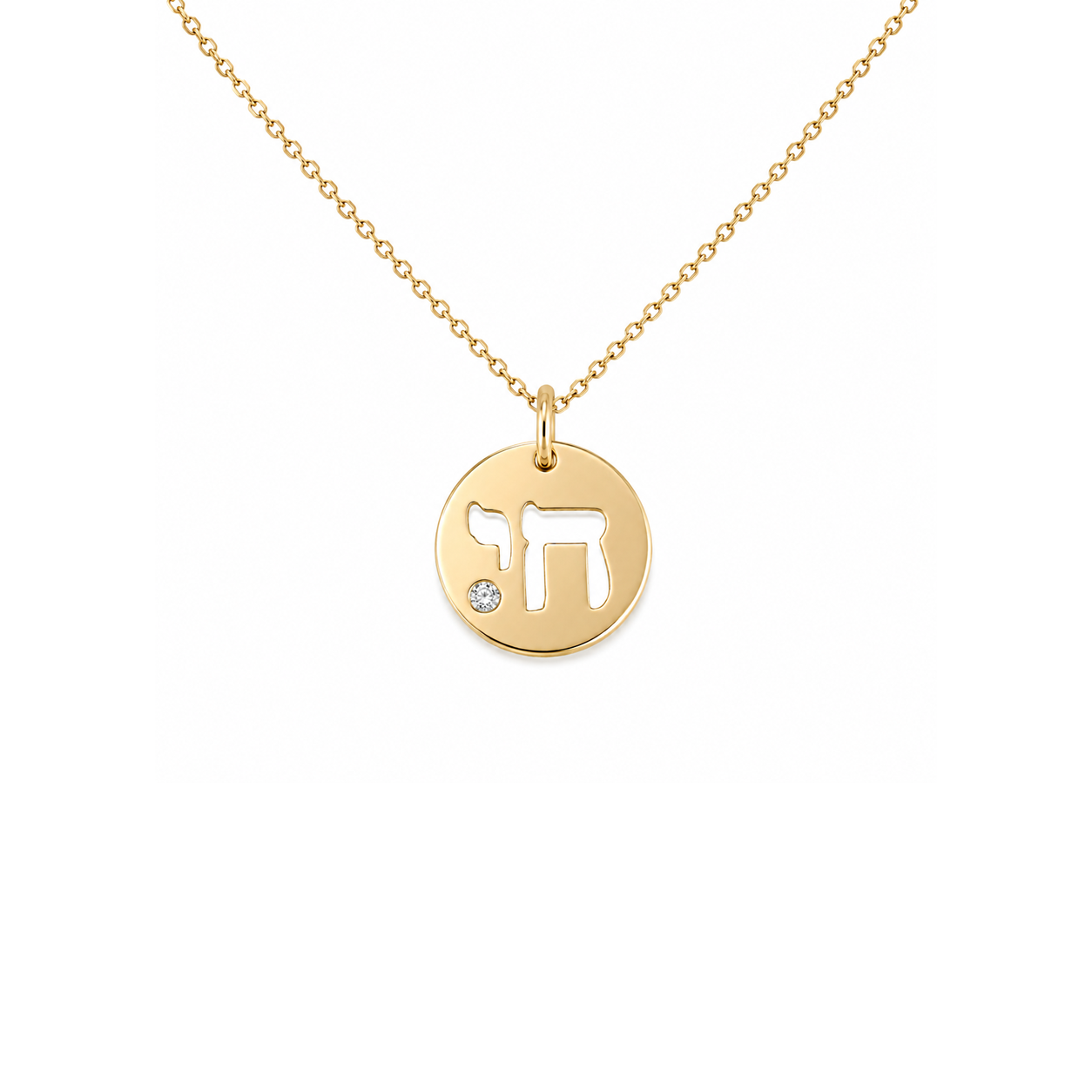 Tillah Chai Round Diamond Charm