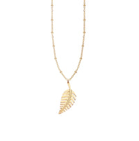 Demeter Leaf Beaded Necklace