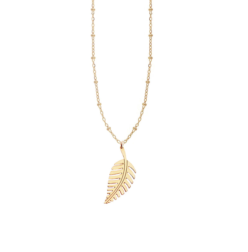 Demeter Leaf Beaded Necklace