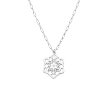 Fortuna Mandala Star of David Diamond Paperclip Necklace