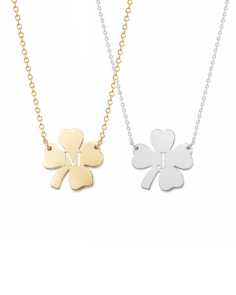 Shamrock Initial Necklace