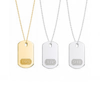 Monogram Dog Tag Necklace