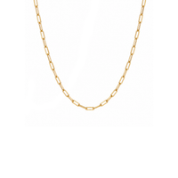 Elle Sterling Silver or Gold Plated Paperclip Link Chain